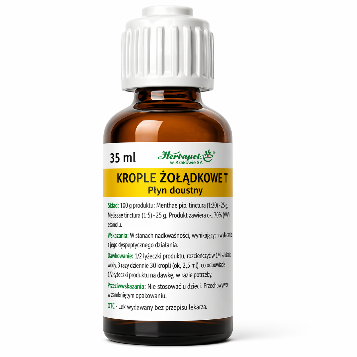 Herbapol Krople Żołądkowe T 35ml digestive herbal drops Poland