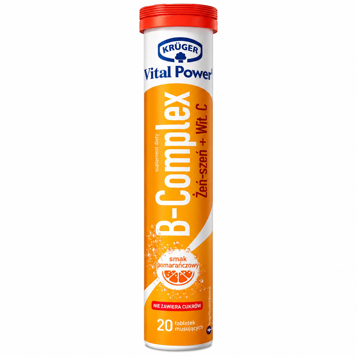Krüger Vital Power B-Complex Ginseng Iron Vitamin C 20 Tablets