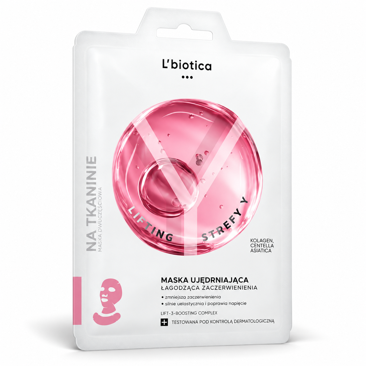 L'biotica Y-Zone Lifting Firming Face Mask, 1 mask | L'biotica – Maska liftingująca strefę Y, 1 maska