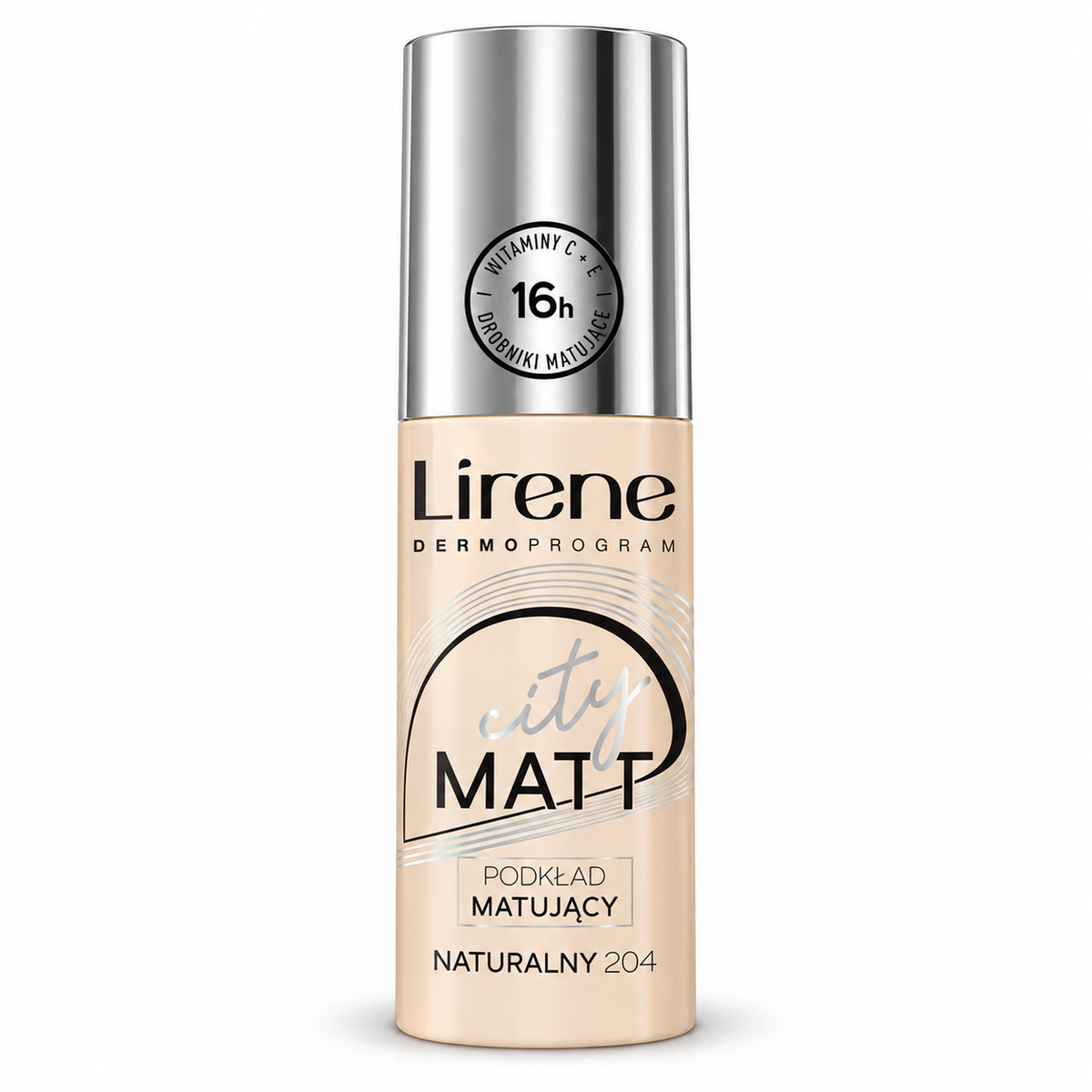 Lirene City Matt Foundation Natural 204 30 ml — studio hero photo on white