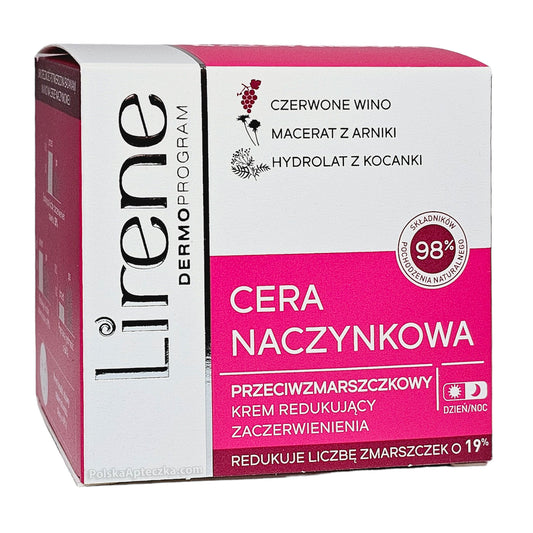 Lirene, Cera Naczynkowa przeciwzmarszczkowy krem redukujący zaczerwienienia 50ml