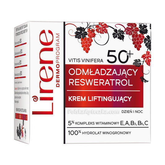 Lirene, Resweratrol 50+ krem liftingujący dzień/noc 50ml