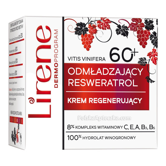 Lirene, Resweratrol 60+ krem regenerujący dzień/noc 50ml