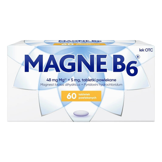 Magne B6 60 tablets supplement for stress fatigue and muscle cramps support