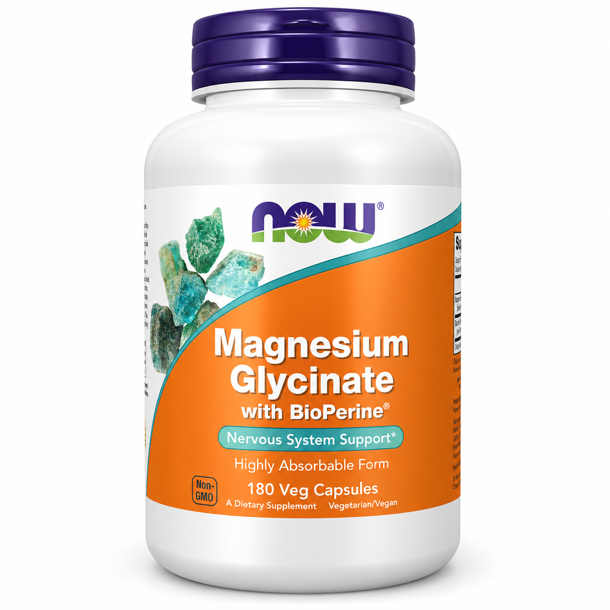 Magnesium Glycinate with BioPerine, 180 veg capsules, NOW Foods / Glicynian magnezu z BioPerine, 180 kapsułek, NOW Foods