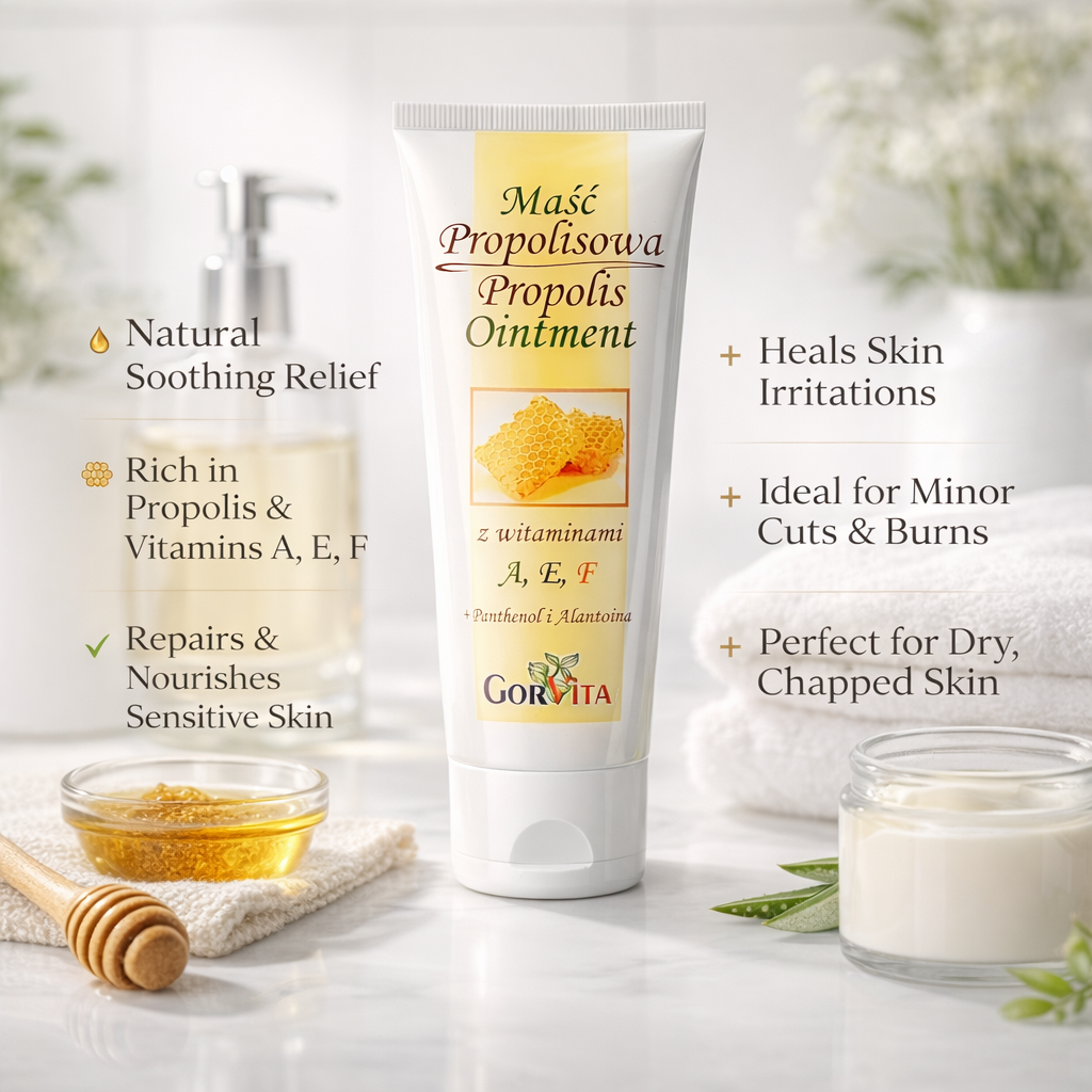 GorVita Propolis Ointment With Vitamins A, E, F Panthenol & Allantoin 50ml benefits