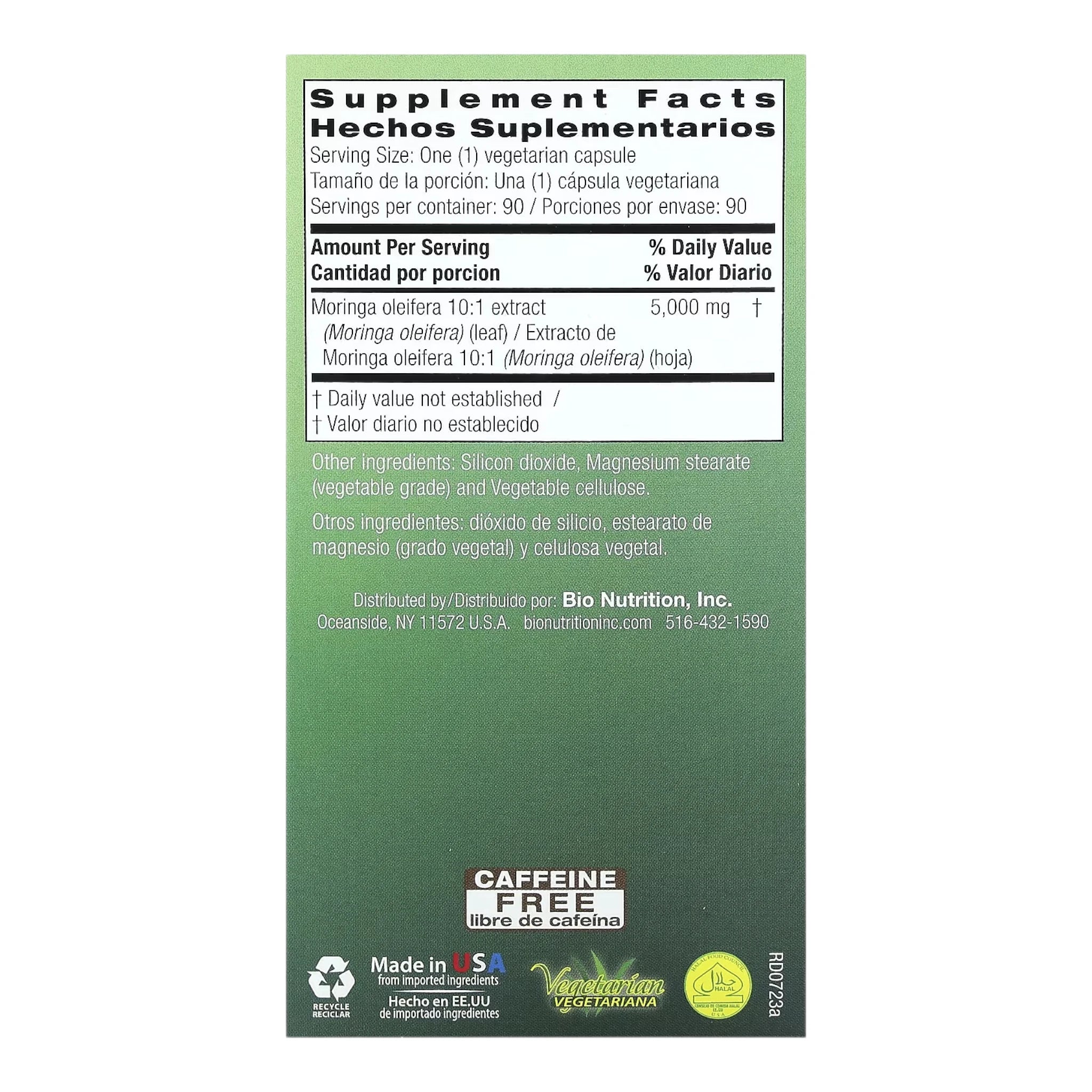 Moringa 5,000, 90 Vegetable Capsules