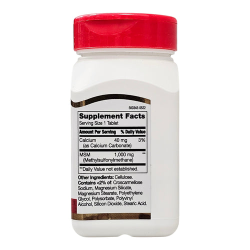 msm siarka organiczna 1000mg tablets ingredients