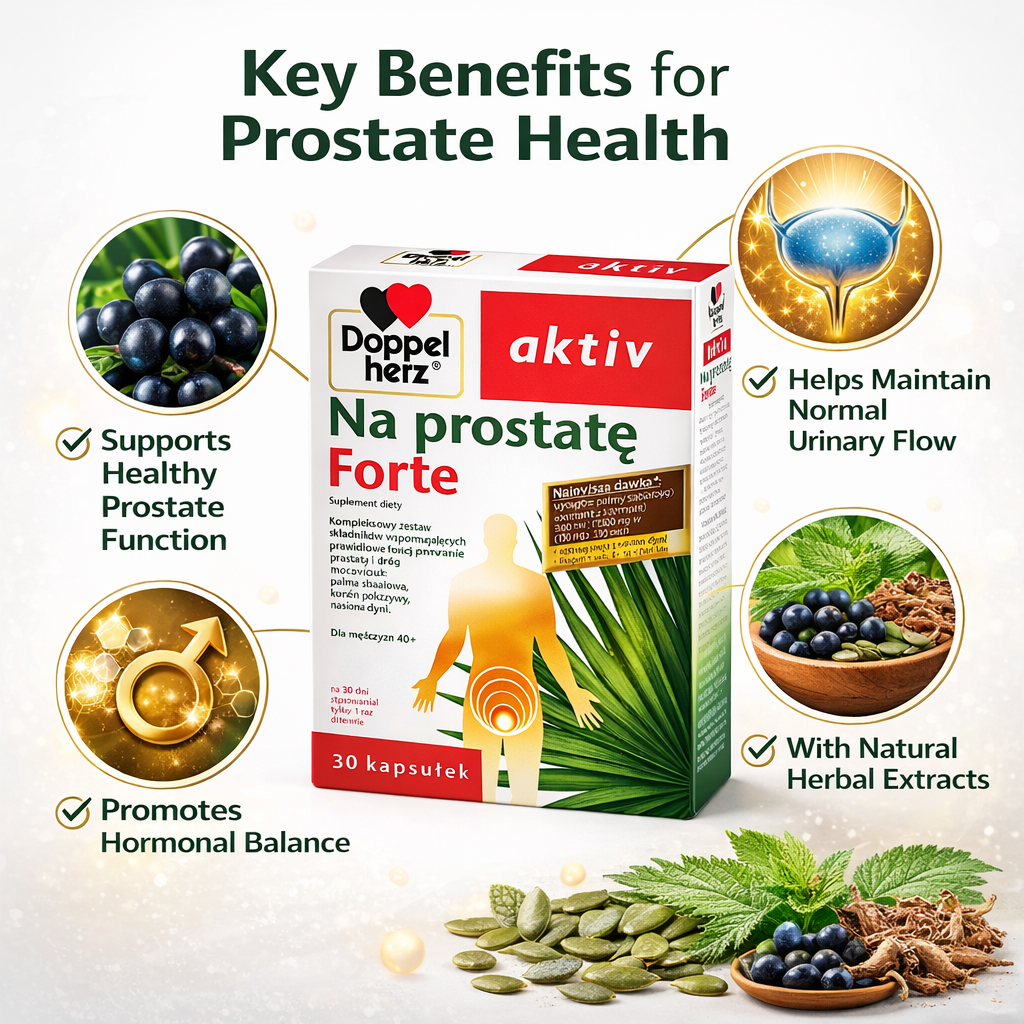 Doppelherz Aktiv Prostate Forte Prostate Support Capsules for Men 30 Capsules benefits