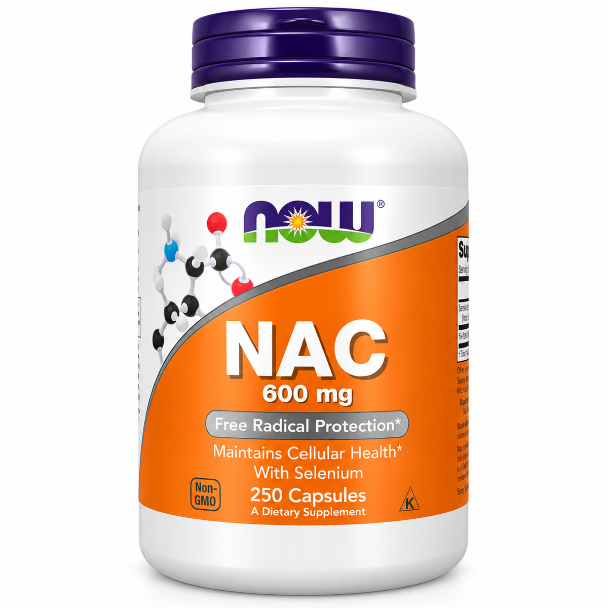 NAC 600 mg with selenium, 250 capsules, NOW Foods / NAC 600 mg z selenem, 250 kapsułek, NOW Foods