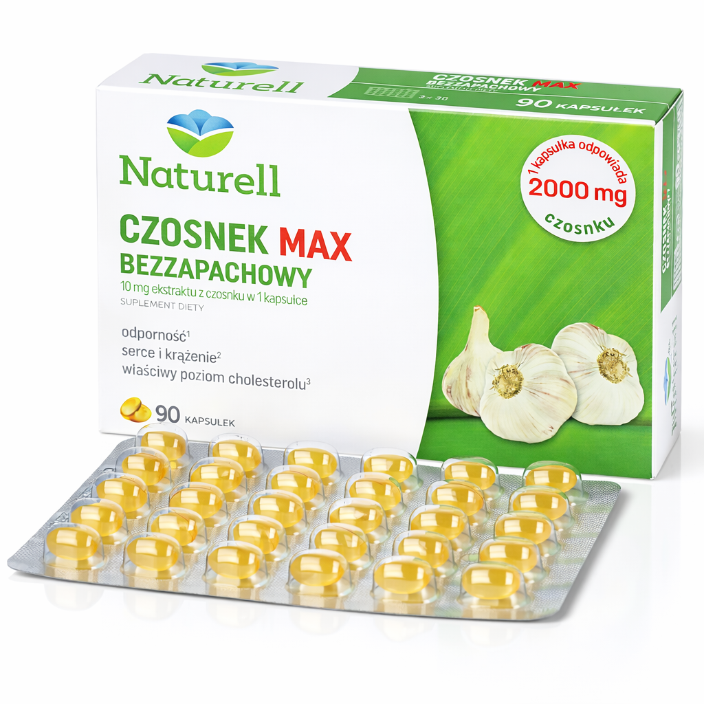 naturell czosnek max 90 capsules blisterpack polska apteczka