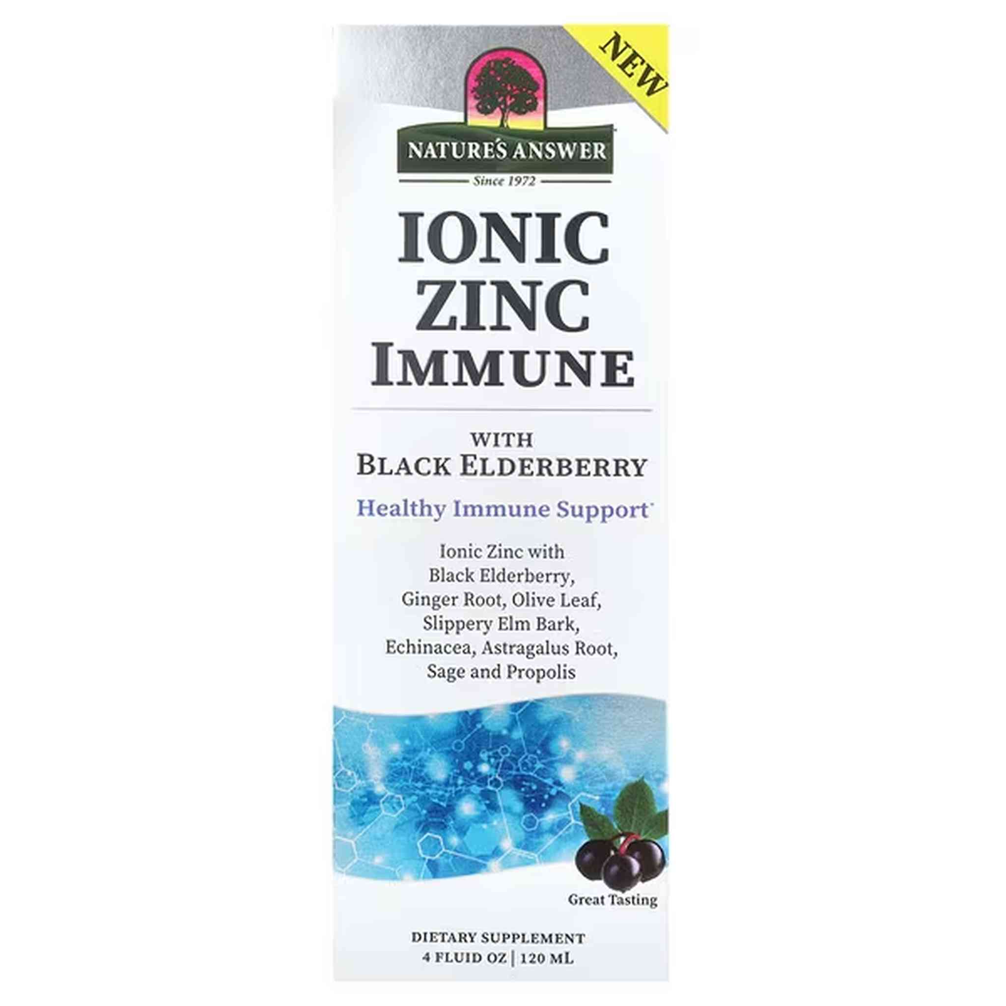 Ionic Zinc Immune – Liquid Zinc with Black Elderberry & Herbal Blend
