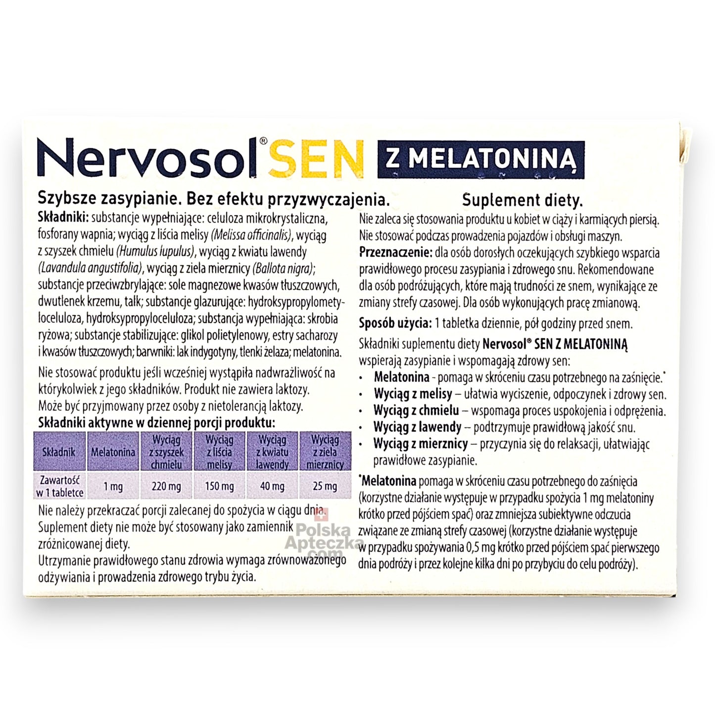 Nervosol Sen z Melatoniną 20 tablets