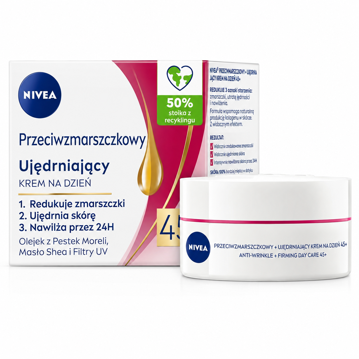 NIVEA 45+ Anti-Wrinkle + Firming Day Cream 50ml - Apteczka | Proton Nutrition