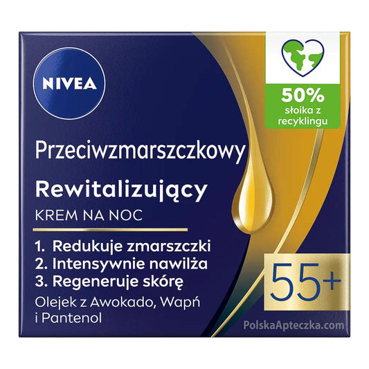 Nivea 55+ Przeciwzmarszczkowy rewitalizujacy krem na noc 50ml