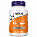 NOW Foods Taurine 1000 mg Double Strength, 100 veg capsules / NOW Foods Tauryna 1000 mg, 100 kapsułek roślinnych