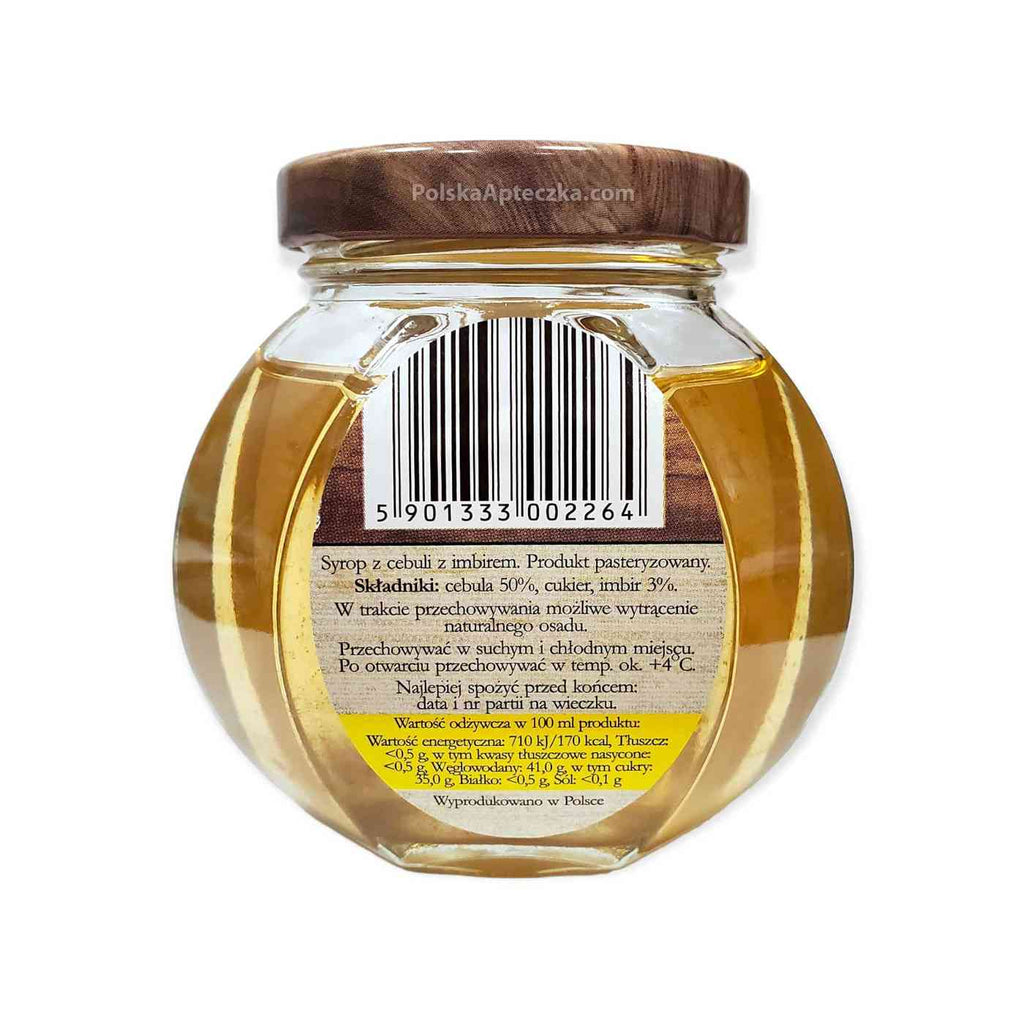 Onion and Ginger Syrup 150ml – Polish natural syrup with ingredients