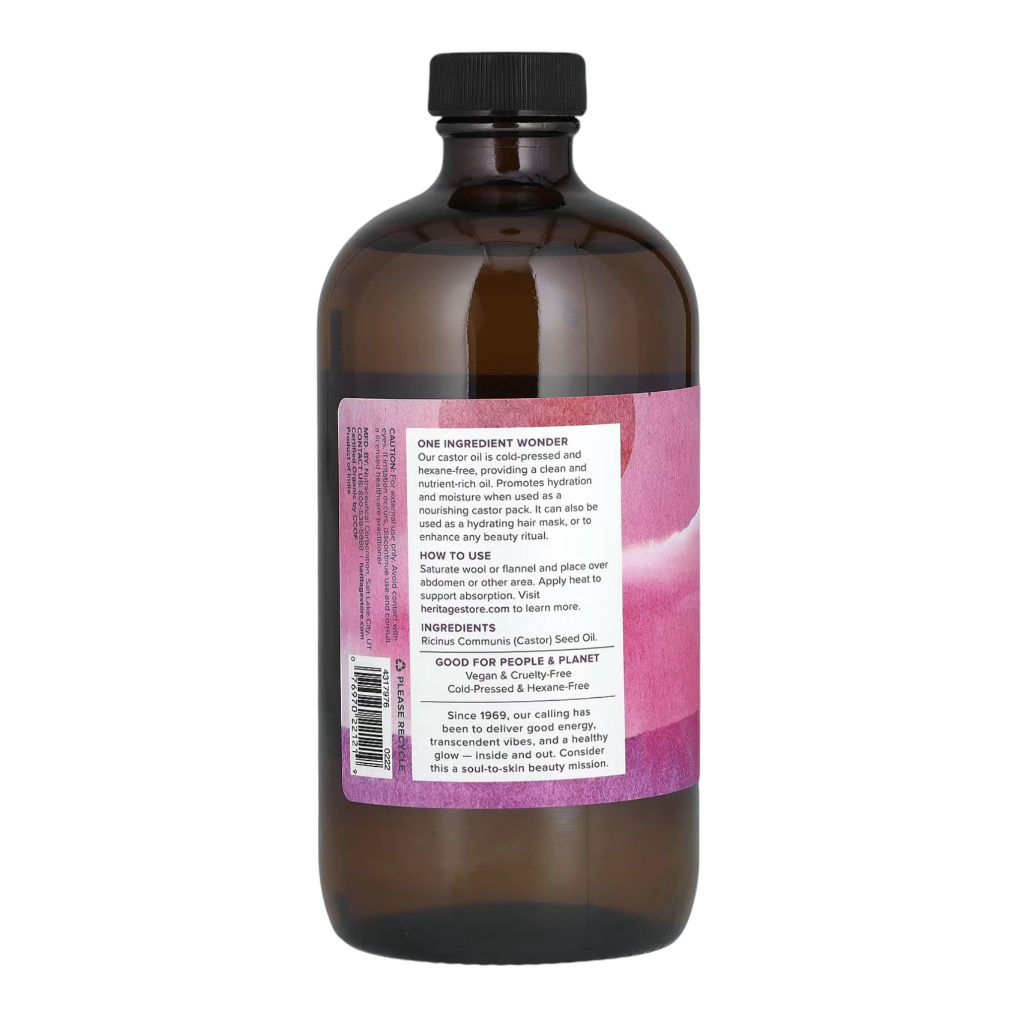 Castor Oil Organic 100% Cold Pressed 16 fl oz (473 ml) - Apteczka | Proton Nutrition