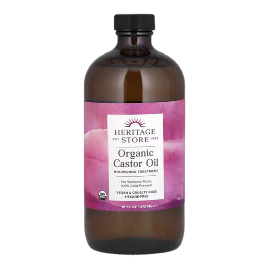 Castor Oil Organic 100% Cold Pressed 16 fl oz (473 ml)