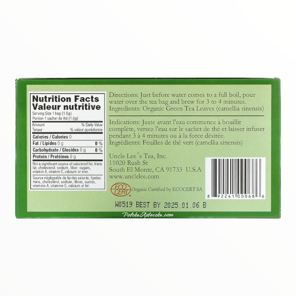 Green Tea Organic 100 tea bags
