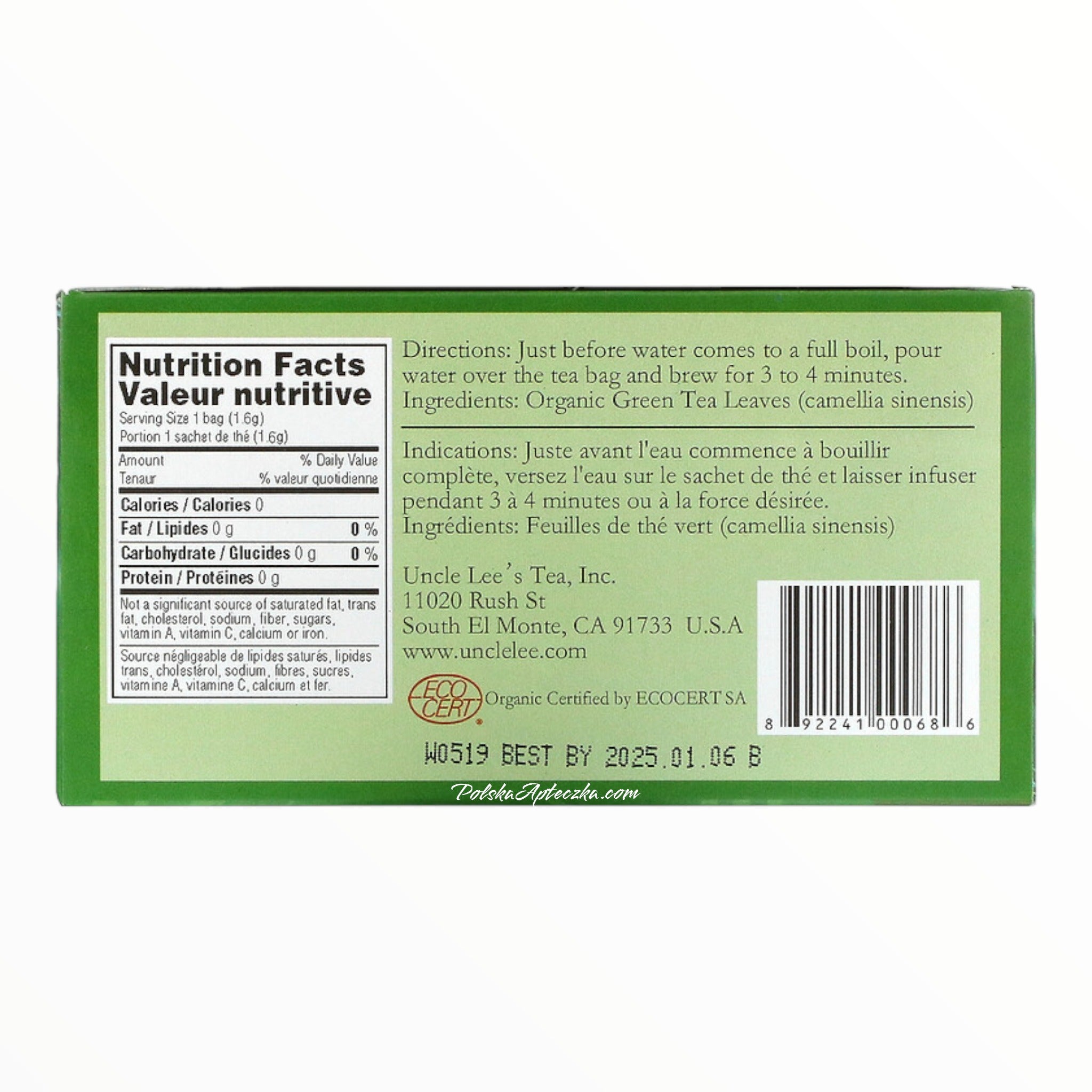 Green Tea Organic 100 tea bags
