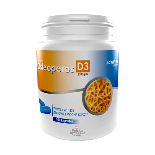 Osteoperos D3 2000 IU Calcium and Vitamin D3 Supplement 100 Capsules by Activlab Pharma