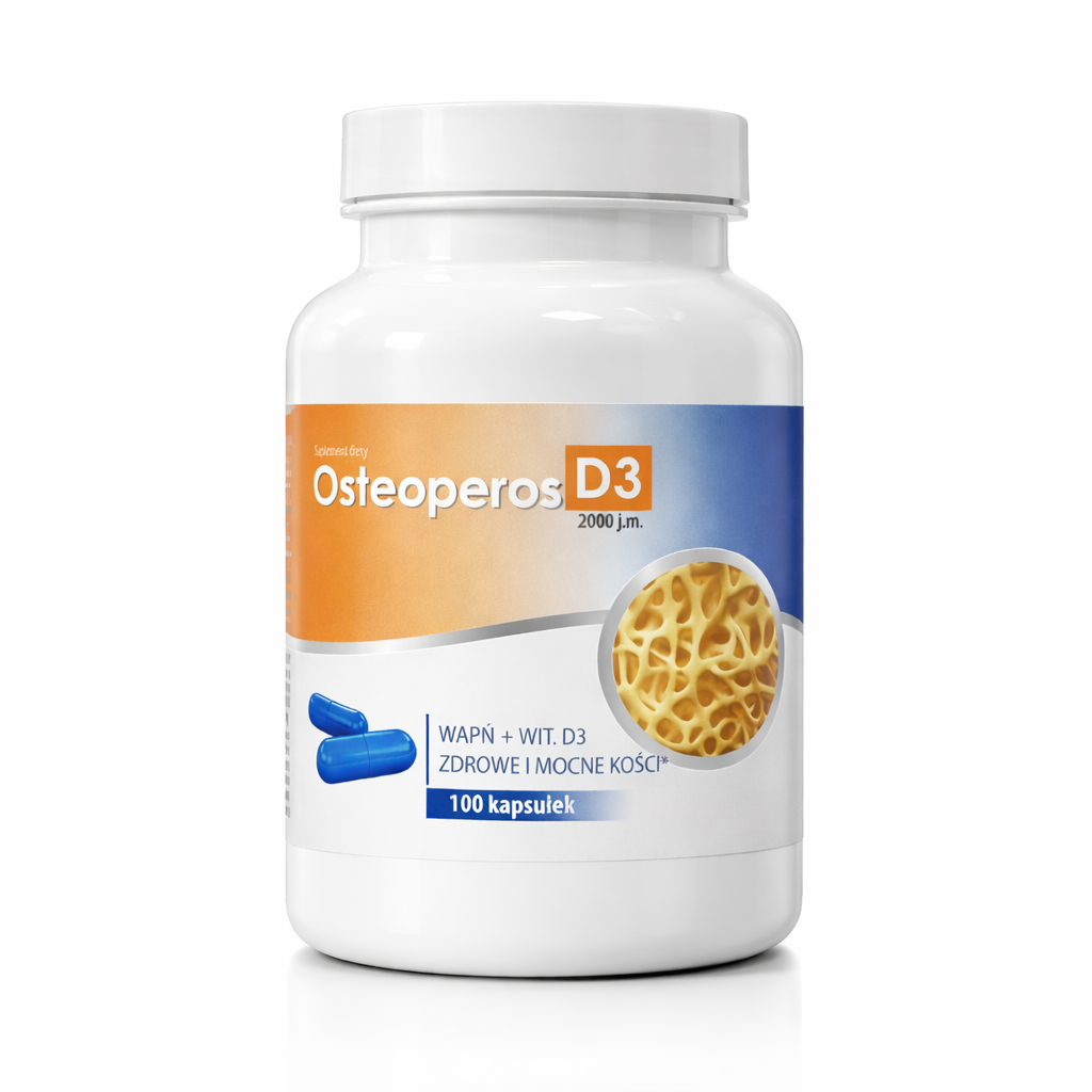 Osteoperos D3 Calcium + Vitamin D3 Bone Support Capsules 2000 IU 100 Capsules