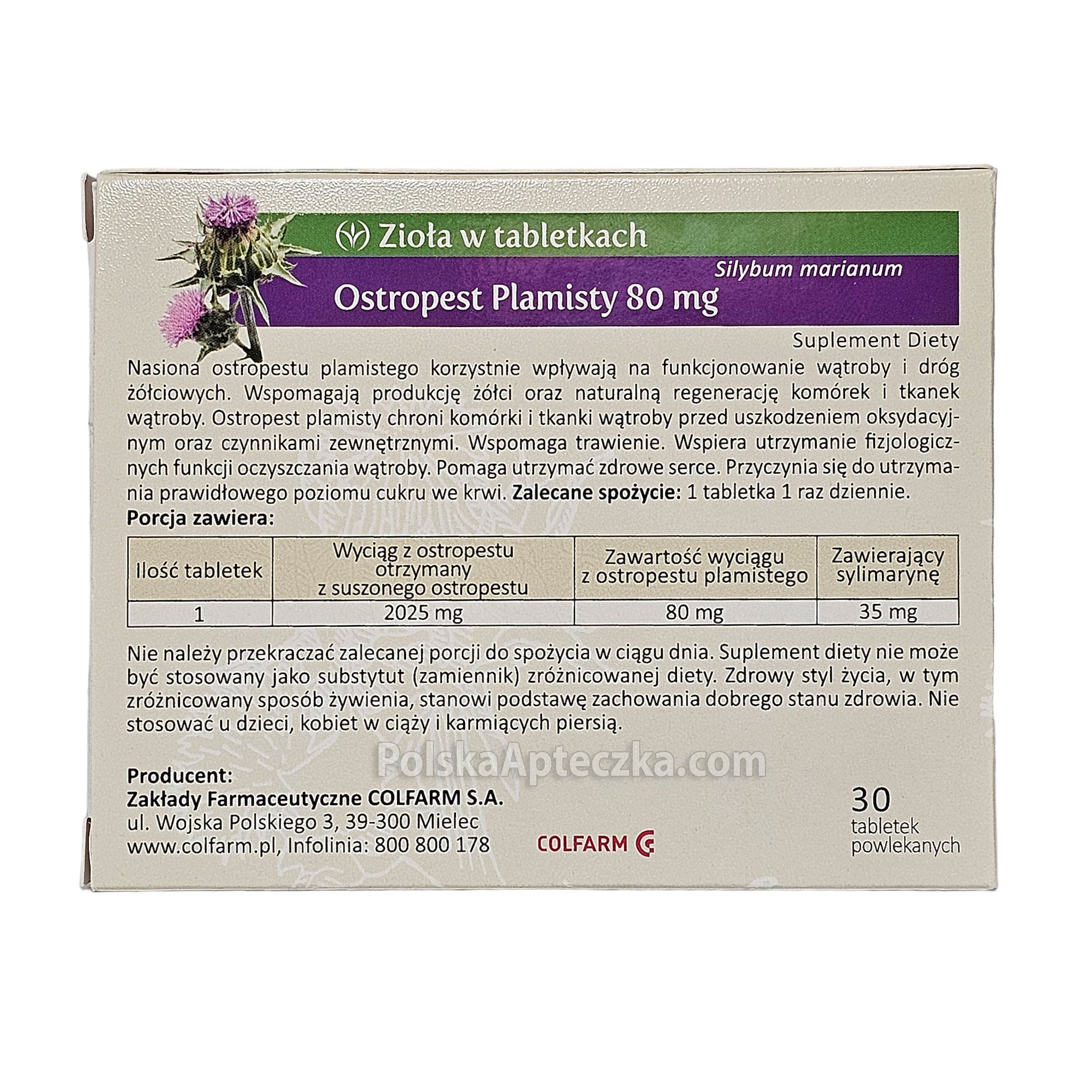 ostropest plamisty tablets