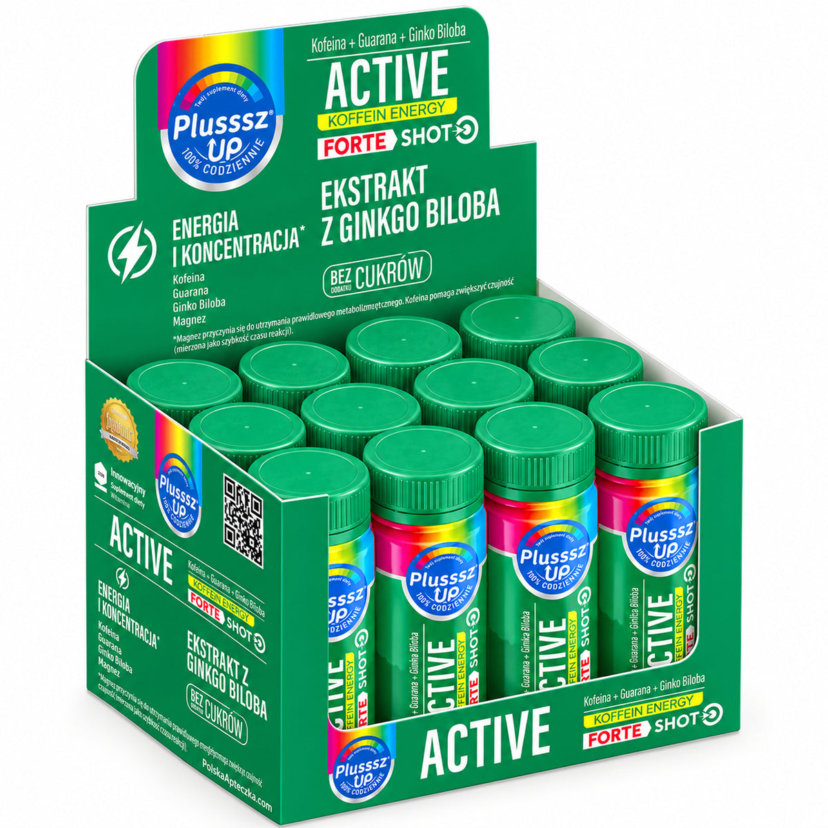 Plusssz UP Active grapefruit energy shots, 12 x 50 ml display / Plusssz UP Active grejpfrut, 12 x 50 ml