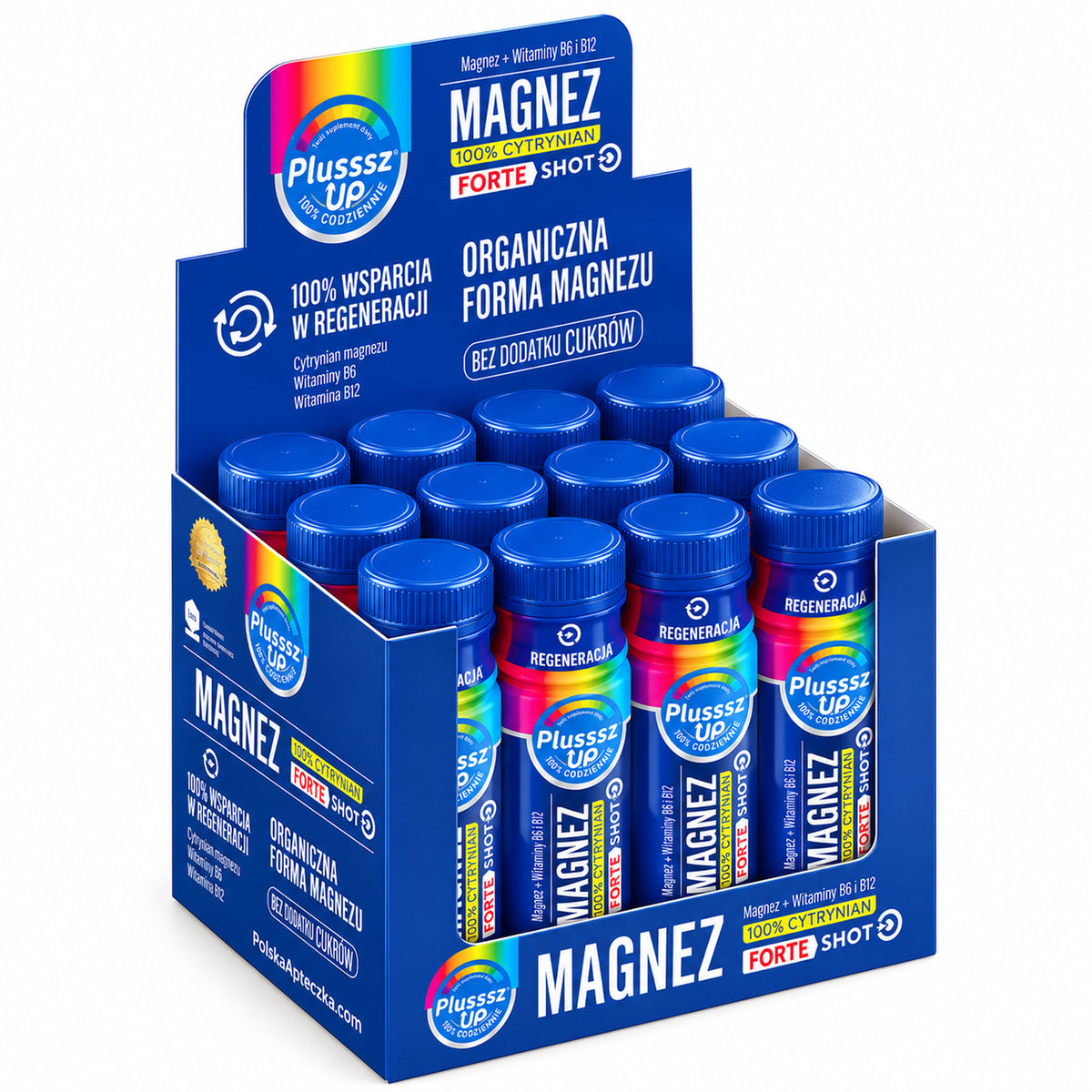 Plusssz UP Magnesium Citrate Forte mango shots, 12 x 50 ml display / Plusssz UP Magnez Forte mango, 12 x 50 ml