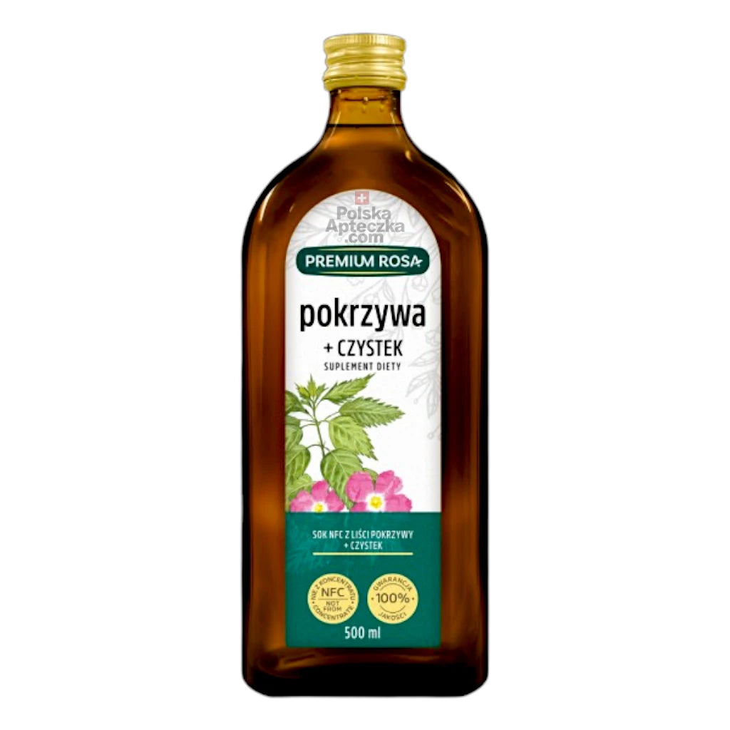 Premium Rosa Nettle + Cistus Juice NFC Cold-pressed herbal juice for detox, immune support, and antioxidant benefits 500ml