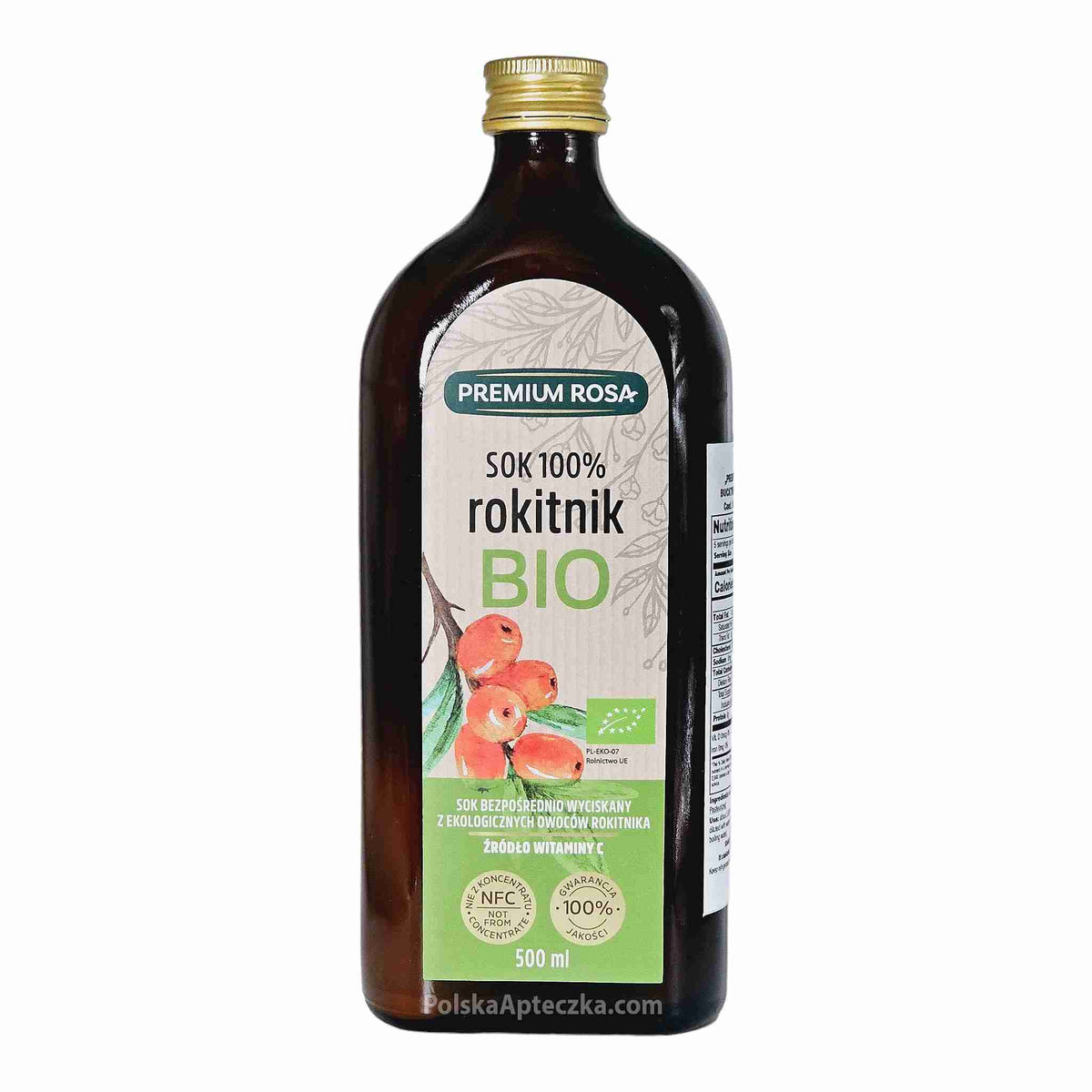 Premium Rosa 100% Organic Sea Buckthorn Juice 500ml – Natural Immune Support