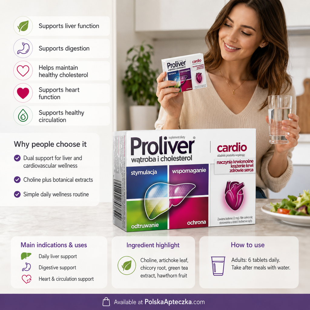 Proliver Cardio Liver & Cholesterol Support 30 Capsules
