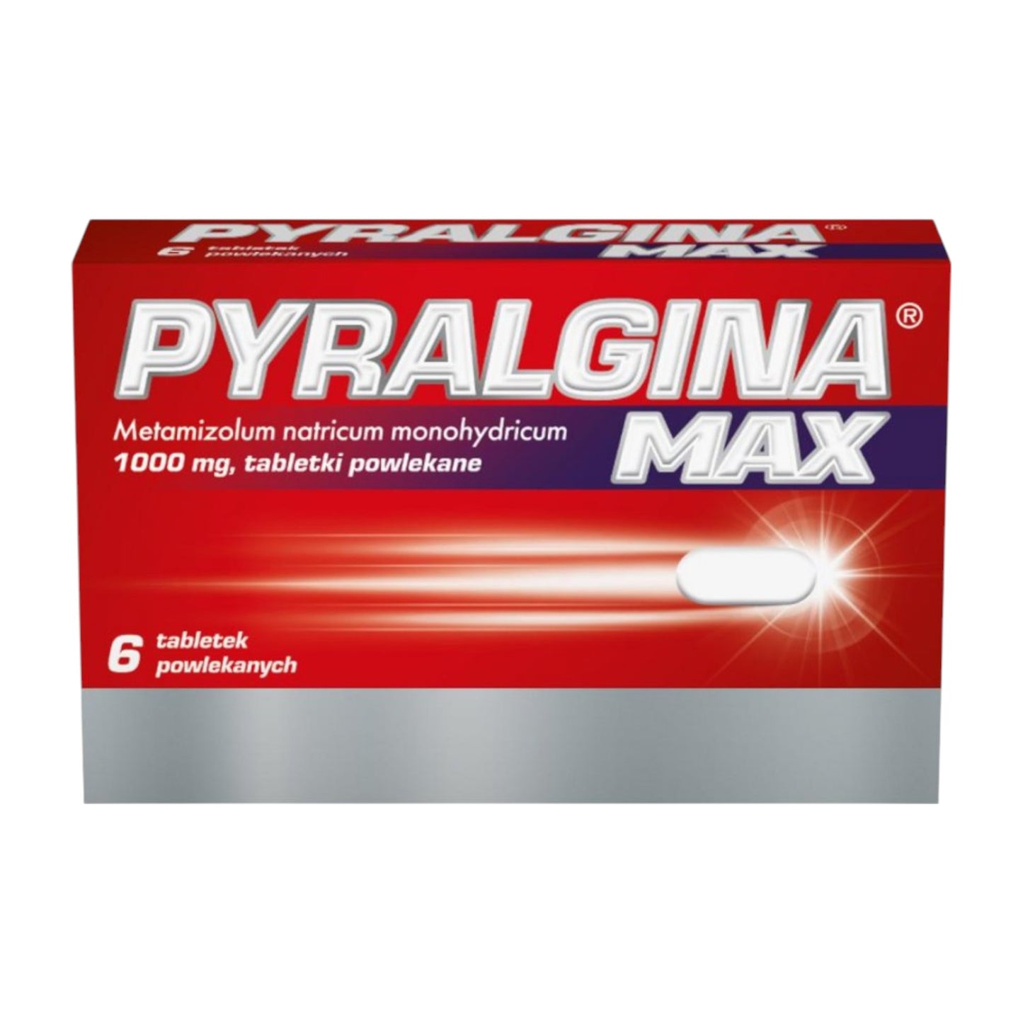 Pyralgina Max 1000 mg – 6 Coated Tablets – Strong Relief Formula