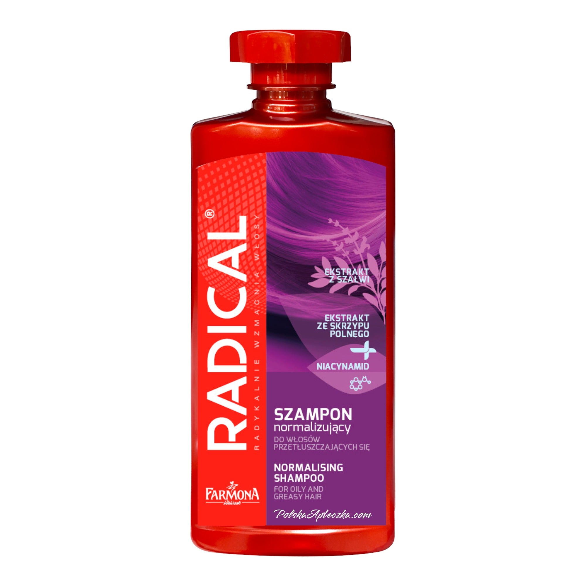 Radical Normalising Shampoo – 300ml sebum-regulating shampoo for oily and greasy hair with sage, field horsetail, and niacinamide