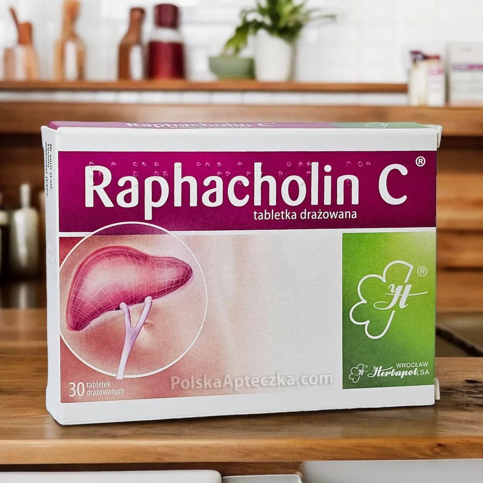 Raphacholin C tabletki na wątrobę - suplement wspomagający trawienie