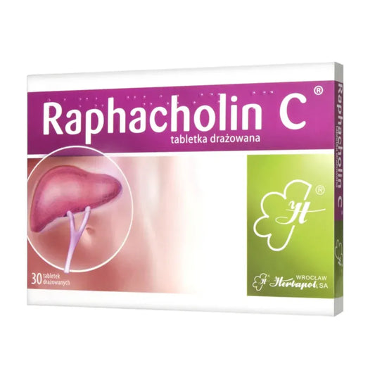 Raphacholin C 30 tablets for liver and bile support – Polish herbal formula