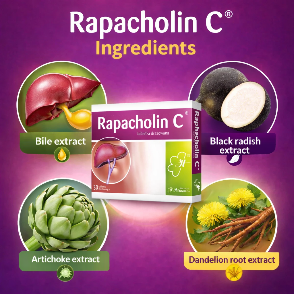 herbapol raphacholin c 30 tablets ingredients