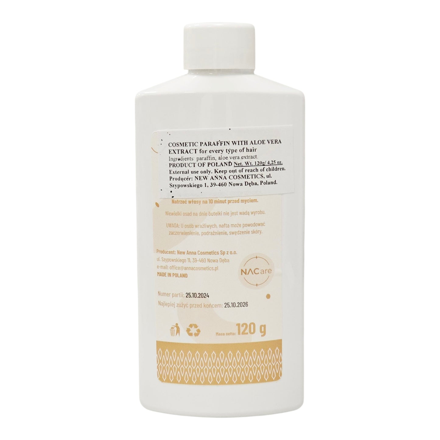Nafta Kosmetyczna z Aloesem – Hair Strengthening Treatment 120g back