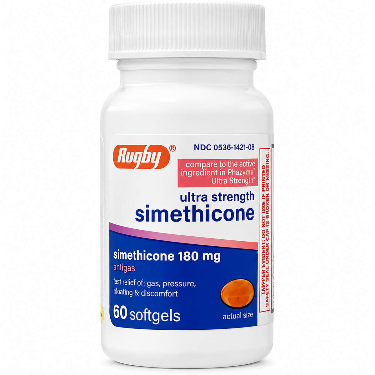 Simethicone 180mg , 60 kapsułek na silne wzdęcia i uczucie pełności - Apteczka | Proton Nutrition