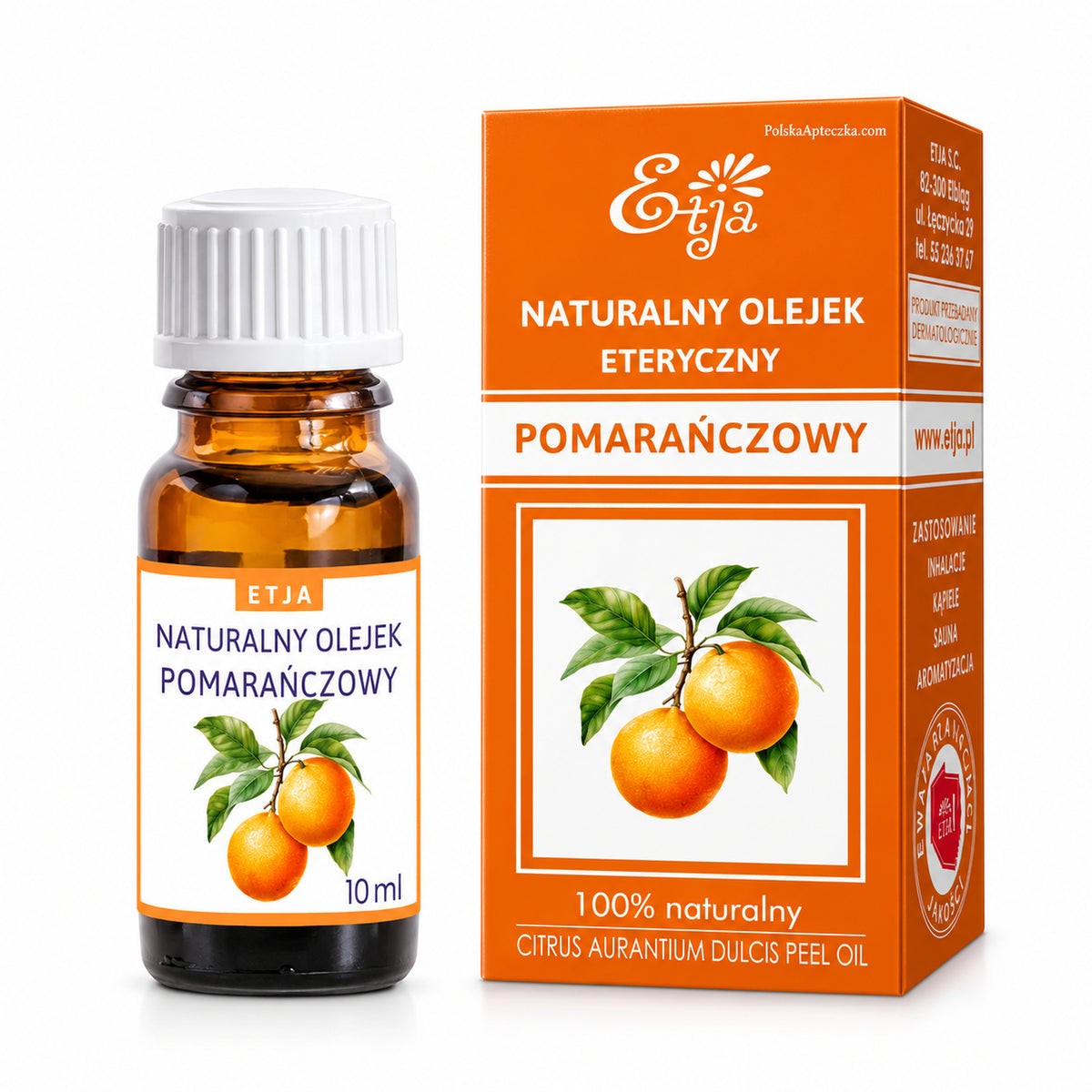 Sweet Orange Essential Oil 10ml – Etja | Olejek pomarańczowy 10ml – Etja
