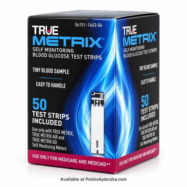 TRUE METRIX blood glucose test strips, 50 count / Paski testowe do pomiaru glukozy, 50 sztuk