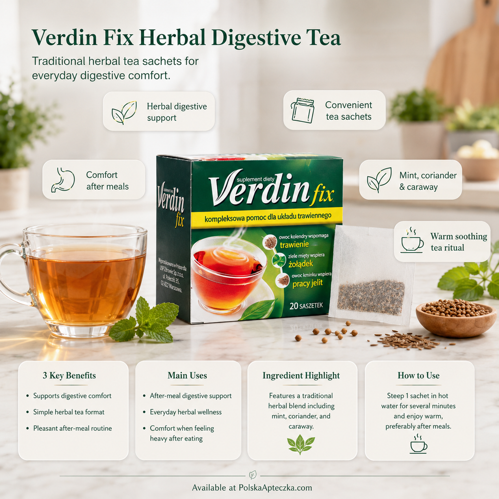 Verdin Fix Herbal Digestive Tea Sachets 20 Count Instrutions
