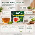 Verdin Fix Herbal Digestive Tea Sachets 20 Count Instrutions