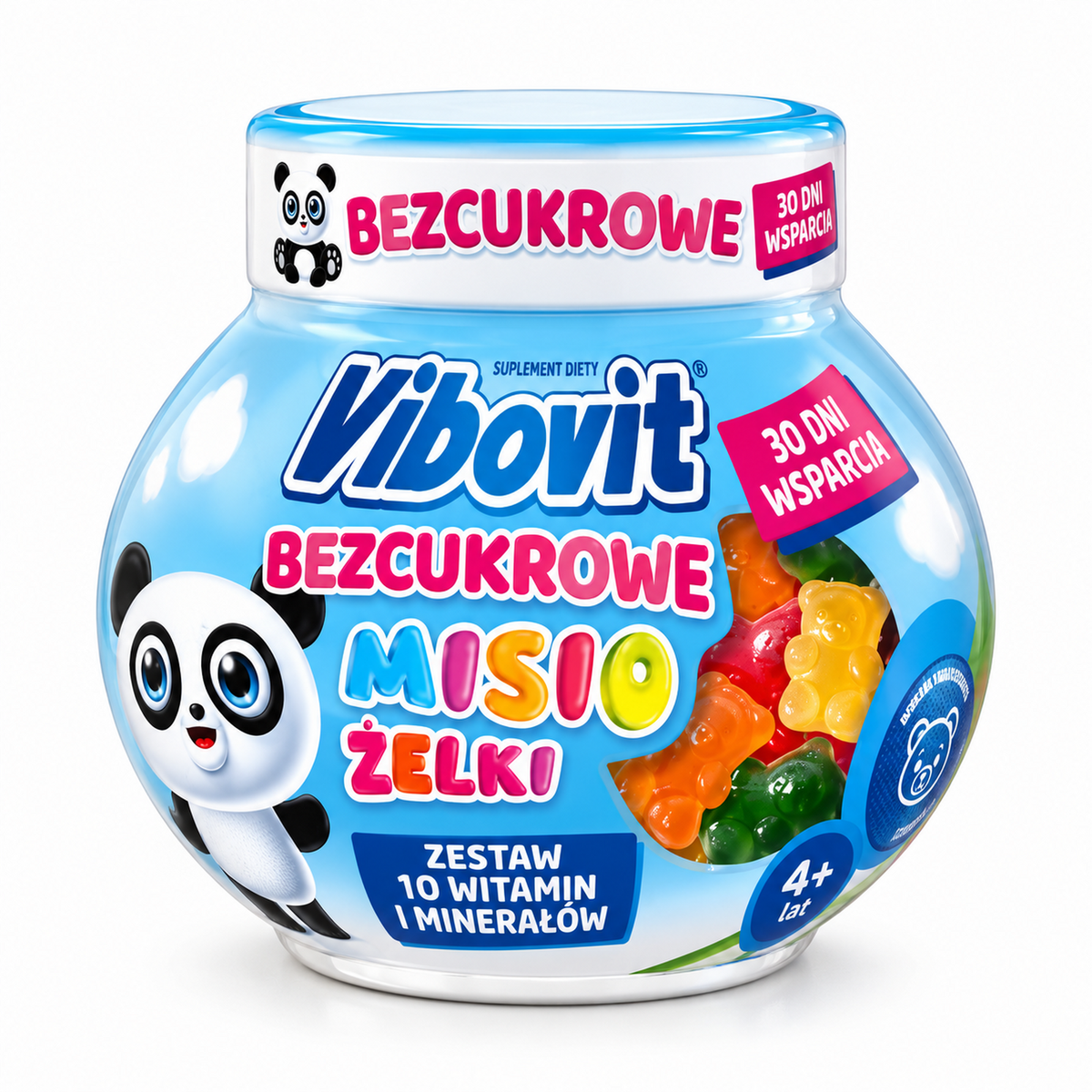Vibovit Misio sugar-free fruit-flavored bear vitamin gummies, 30 gummies
