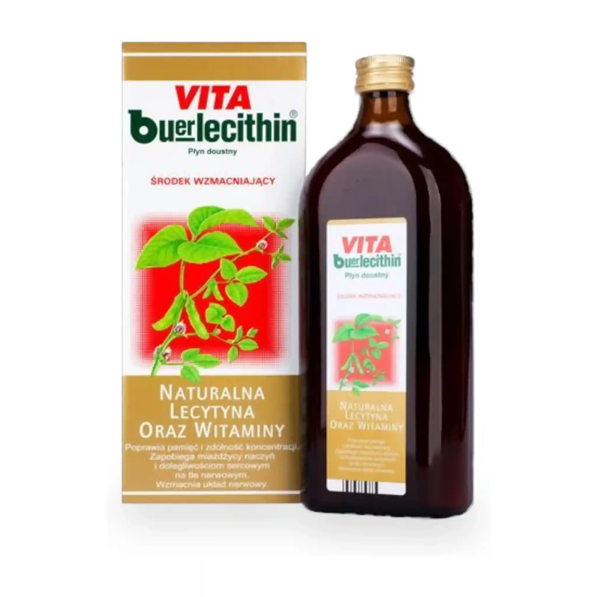 Vita Buerlecithin Liquid – Natural Lecithin with Vitamins for Memory and Nerve Health