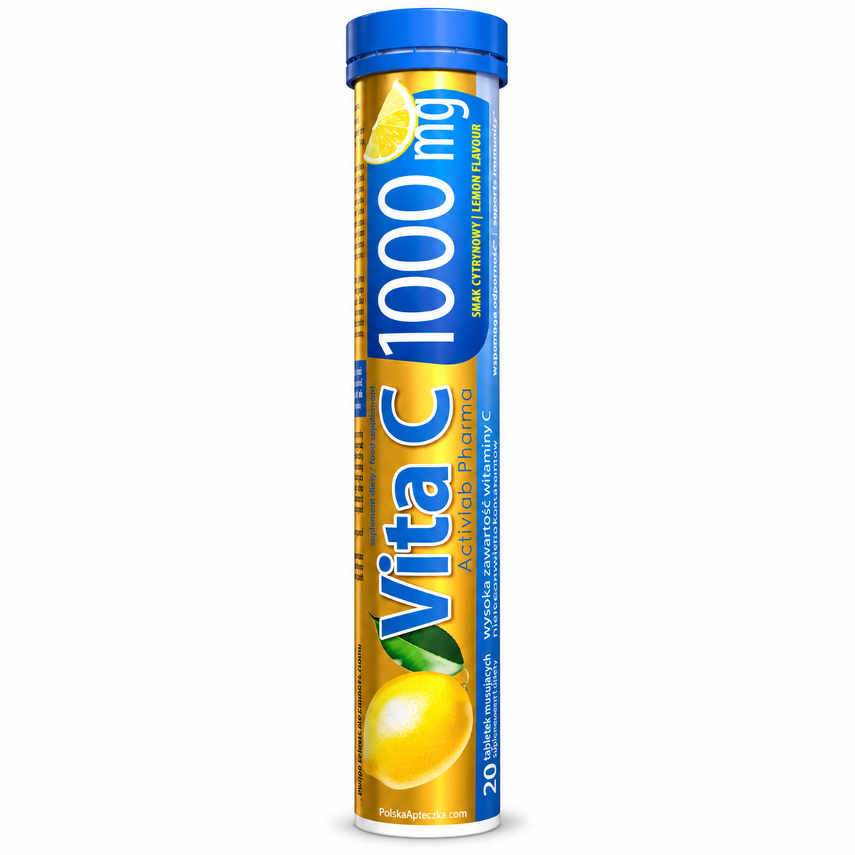 Vita C 1000mg Lemon Effervescent Tablets, 20 Tablets – Activlab Pharma | Vita C 1000 mg cytrynowa, 20 tabletek musujących – Activlab Pharma