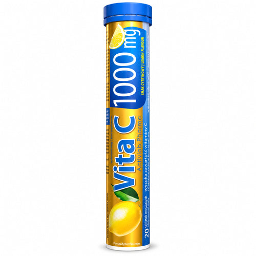 Vita C 1000mg Lemon Effervescent Tablets, 20 Tablets – Activlab Pharma | Vita C 1000 mg cytrynowa, 20 tabletek musujących – Activlab Pharma