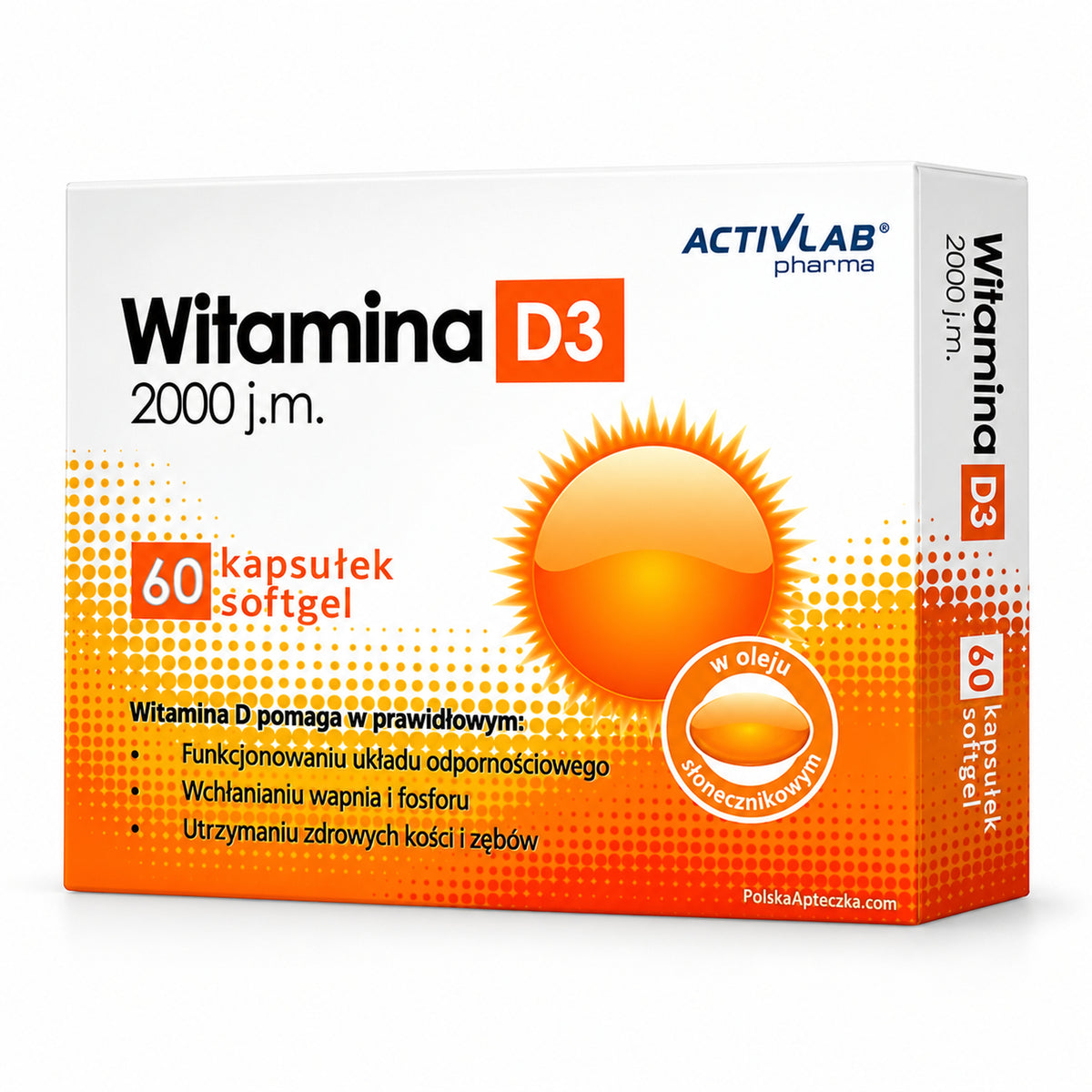 Vitamin D3 2000 IU, 60 Softgels – Activlab Pharma | Witamina D3 2000 IU, 60 kapsułek miękkich – Activlab Pharma