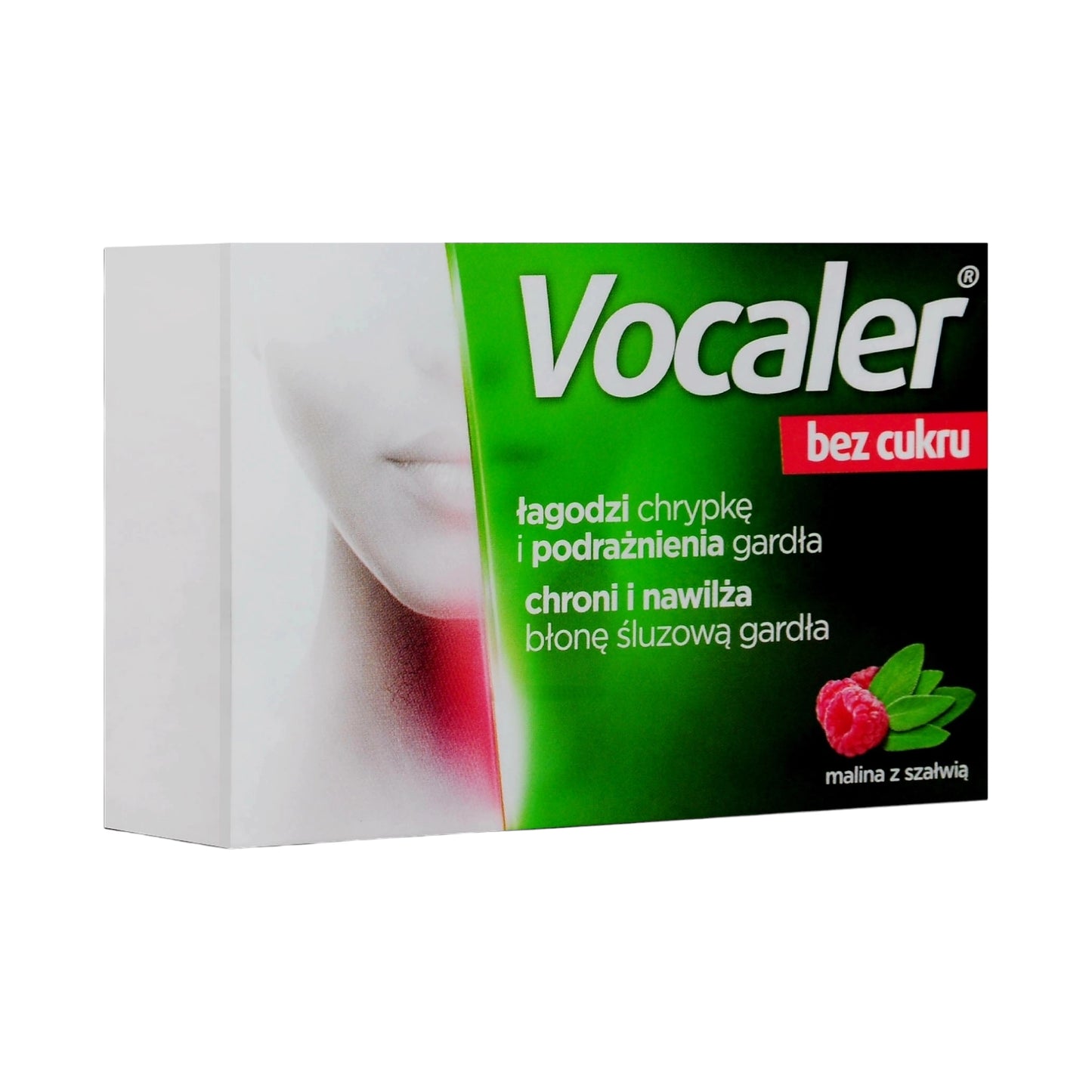 Vocaler bez cukru malina z szalwia 12 tablets